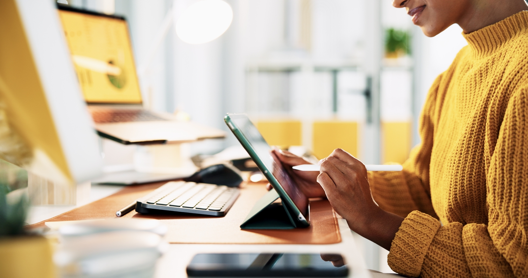 Office,,Hands,And,Businesswoman,With,Tablet,For,Web,Designer,,Software